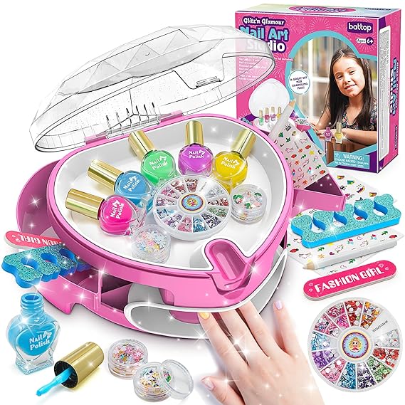 The Ultimate Kids Nail Polish Set for Girls with an All-in-One Nail Art Kit! 2025